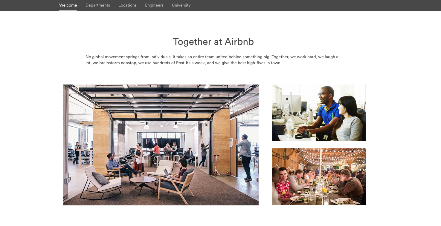 airbnb career page airbnb career page
