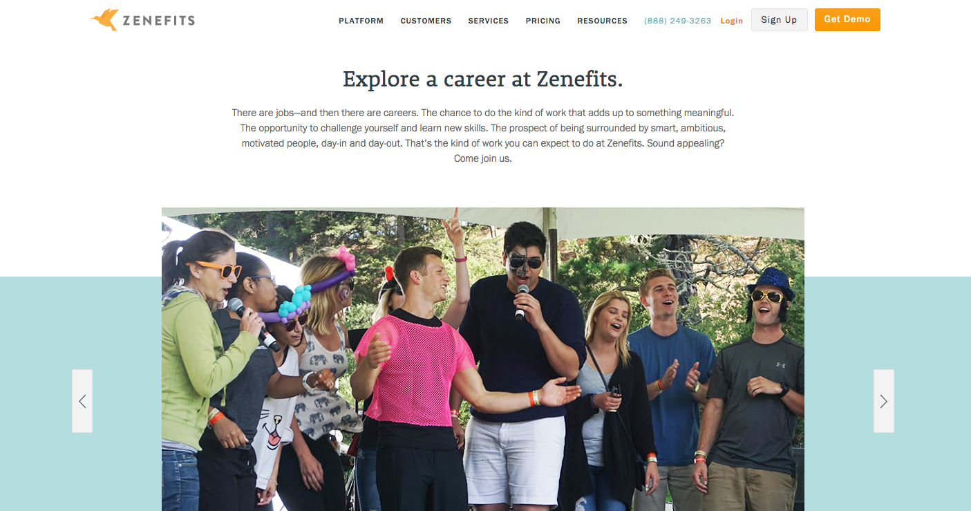 zenefits career page zenefits career page